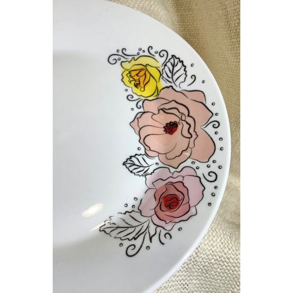 MULBERRY Home Collection whimsical floral 7 3/8 inch desert appetizer plates - Picture 2 of 4